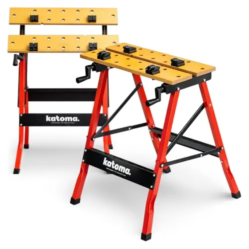 Katoma WORK MAX Klappbare Werkbank mit Spannzwingen