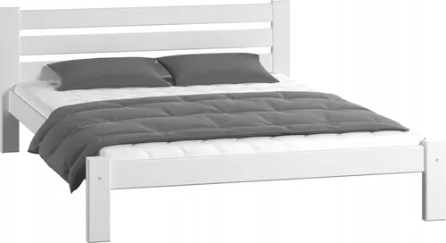 Massivholz Bett 140x200 cm | Stabiler Bettrahmen aus Kiefer in Weiß - Robustes Massivholz-Bett 140x200 cm - ideal für jedes Schlafzimmer. Mit extra dicken Beinen für Stabilität und sicherem, umweltfreundlichem Lack. Einfache Selbstmontage inklusive Anleitung.