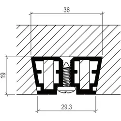 Gratleiste 1070 mm aus Aluminium/Stahl in grau von Meyer