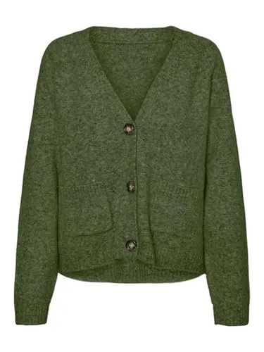 Vero Moda Strickjacke VMBOOM LS V-NECK BUTTON CARDIGAN GA NOOS - Cardigans – Bequeme und stylische Strickjacke mit V-Ausschnitt, ideal für lässige oder schicke Anlässe. Elastischer Feinstrick sorgt für Komfort und Bewegungsfreiheit.