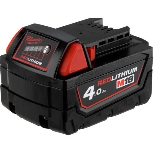 Milwaukee M18B4 18V 4,0 Ah Li-Ion Ersatzakku - Elektrowerkzeug-Akkus mit hoher Leistung und langer Lebensdauer, ideal für Milwaukee Geräte. Perfekt für Profis, die maximale Energie benötigen.