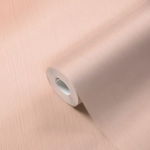 Apricotfarbene Vliestapete mit Linien-Struktur – Orange