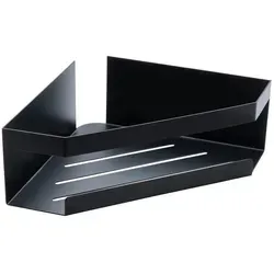 Schöner Wohnen Duschablage Meleto, Schwarz - Eckige Badablage aus Metall, 28.5x8x18 cm, ideal für stilvolle Organisation in Ihrer Dusche.