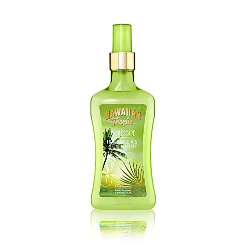 Hawaiian Tropic Wild Escape Body Mist Spray 250ml - Erleben Sie den erfrischenden Körperduft Wild Escape von Hawaiian Tropic (250 ml). Mit fruchtigen Noten von Wassermelone und tropischen Palmenblättern ist dieser Duft ideal für heiße Sommertage und perfekt für unterwegs.