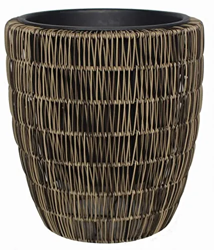 TrendLine Polyrattan Pflanztopf Ø38x42cm - Garten-Zubehör mit hochwertigem Polyrattan, wetterfest und ideal für stilvolle Pflanzungen im Innen- und Außenbereich.