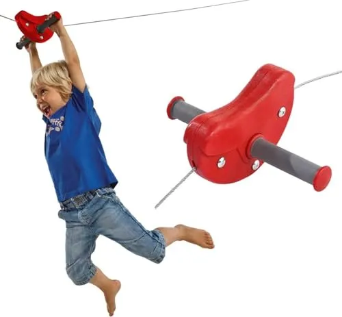 Gartenpirat Seilbahn rot für Kinder