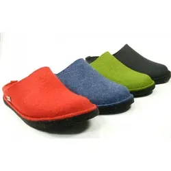 Haflinger Flair Soft Pantoffeln für Damen und Herren, Rot, Größe 36 EU - Hausschuhe aus 100% Wollfilz, atmungsaktiv und warm, mit rutschfester Filzsohle für besten Halt. Ideal für entspannte Stunden zu Hause.