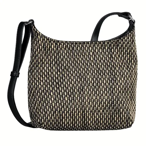 TOM TAILOR Denim Damen Leana Umhängetasche - Umhängetasche aus genarbtem Lederimitat, 23x6,5x18 cm, ideal für jeden Anlass mit praktischem Handyfach und verstellbarem Schulterriemen für individuellen Tragekomfort.