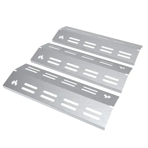 teileplus24 BR14-3-SM Gasgrill Edelstahl Brennerabdeckung kompatibel mit Enders Brooklyn 3, Brooklyn Next 3 | Flavorizer Bars | Passgenau | Rostfrei | Brennerschutz