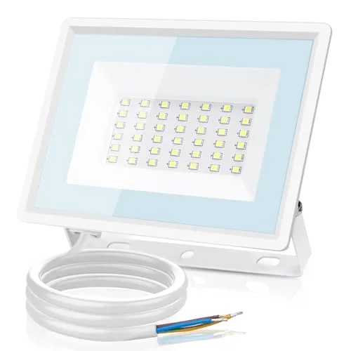 Aigostar LED Strahler Außen 30W,2510LM Superhell LED Fluter,IP65 Wasserdicht Außenstrahler, 6500K Kaltes Weiß Scheinwerfer Wandleuchtefür Garten, Innenhöfe, Garage, Hotel