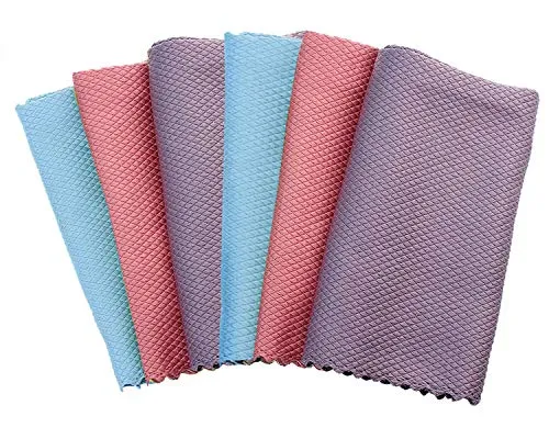 HRainbow Mikrofasertücher Multifunktion Mikrofaser Reinigungstücher für Auto Küche Spiegel Haushalt, Putztücher Mehrfarbig,6 Stück,40 x 30cm