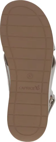 Caprice CAP Mem/fb wash Sandale ohne Absatz in Beige/Braun – Größe 37 - Bequeme Sandale ohne Absatz mit CAP Mem/fb wash Technologie für optimalen Tragekomfort. Ideal für den Alltag, aus hochwertigem Leder und mit praktischem Klettverschluss.