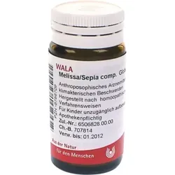 Melissa/Sepia Comp 20 G - Globuli velati für eine harmonische Unterstützung im Alltag. Ideal zur Anwendung bei klimakterischen Veränderungen, mit geprüfter Qualität und einfacher Dosierung.