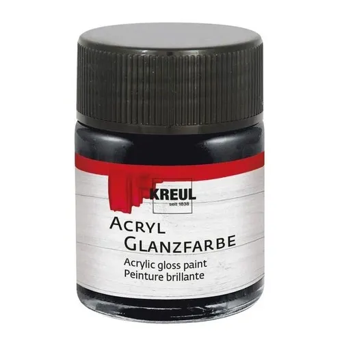 Kreul Acryl Glanzfarbe Schwarz 50ml Glas 100ml/7,18 Euro