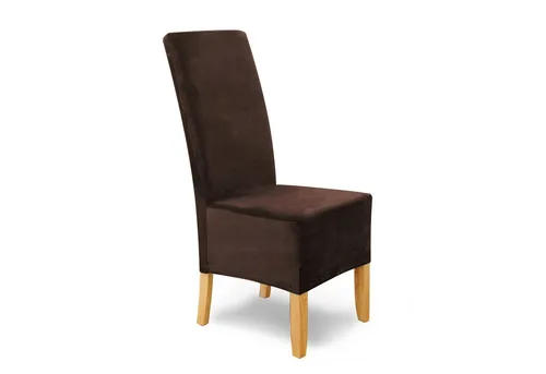 sh SCHEFFLER-HOME LIVE HOMESTYLE Stuhlhusse VelvetFit Puma – elastischer Stuhlbezug, für große Stühle, Samt-Optik, Idealmaße 46×66 cm Rückenlehne