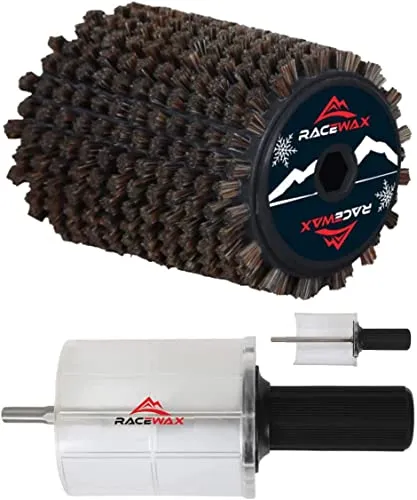 RaceWax Roto Bürste Bürsten Set Rosshaar 120mm Rotorbürste Speed Brush inkl. Speed Stick Pro