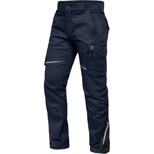 Leibwächter Flex-Line Stretch Arbeitshose Marine-schwarz, Gr. 62 - Robuste Handwerker Hose mit atmungsaktivem Stretchstoff für maximale Bewegungsfreiheit. 10 Taschen und reflektierende Elemente sorgen für hohe Funktionalität und Sicherheit bei der Arbeit.