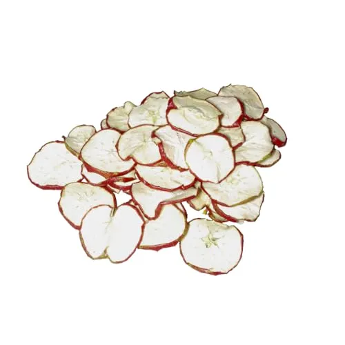 Getrocknete Apfelscheiben rot - natürlich, haltbar - rote Schale - Potpourri getrocknet - Fruchtscheiben Weihnachtsdekoration Adventskranz 2025 Deko 200g Beutel Tannenbaumdeko - 4247