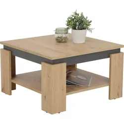 Apollo Couchtisch Sofatisch Tim - Quadratisch, Holzwerkstoff melaminbeschichtet, Artisan Anthrazit, langlebig und flexibel gestaltbar für Ihr Wohnzimmer