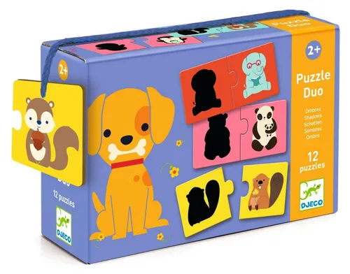 DJECO Puzzle Tierschatten 12x2 Stü ck