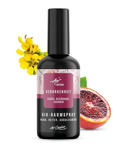 Air Creative Geborgenheit Raumspray – 100ml Raumduft Spray mit Cassia, Blutorange & Lavandin – Naturreines Airspray für ein warmes & wohltuendes Ambiente – Aromatherapie & Wohlfühl-Duft