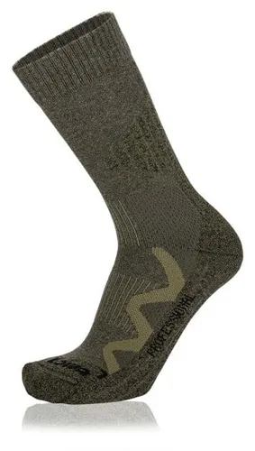 Lowa Wandersocke Crew 3-Season Pro (Baumwolle, hoher Tragekomfort) dunkelgrün - 1 Paar, Größe: 45-46