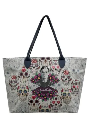 DOGO Weekender Remembrance Of Frida Damen Handtasche - Veganer Weekender aus hochwertigem Lacklederimitat, ideal für Reisen und Städtetrips, mit praktischem Reißverschluss und auffälligem Design.