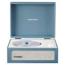 Crosley CR3517A-WB Voyager Retro tragbarer CD-Player mit Bluetooth und FM-Radio