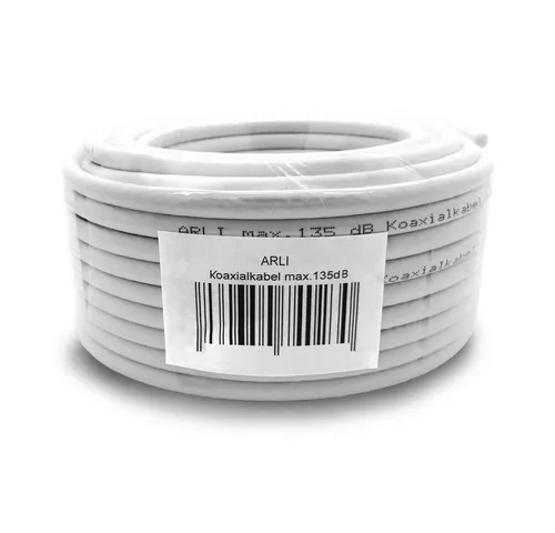 ARLI TV SAT Koax Kabel Koaxialkabel max. 135 dB TV-Kabel, (1000 cm), 10 m / 10m