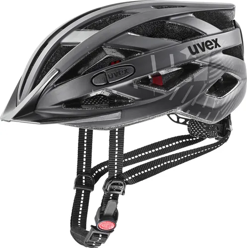 Uvex City I-VO schwarz matt Fahrradhelm mit LED Licht - Fahrradhelme mit optimaler Anpassung und 24 Belüftungskanälen für hohen Tragekomfort. Ideal für City und Trekking, sorgt das integrierte LED Licht für bessere Sichtbarkeit.