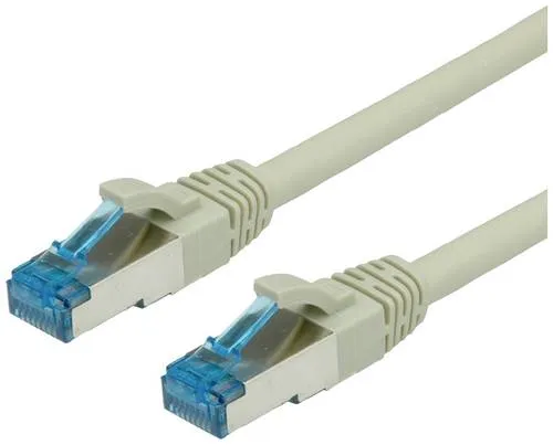 Value 21.99.0861 RJ45 Patchkabel CAT 6a S/FTP 1.00 m Grau 1 St.