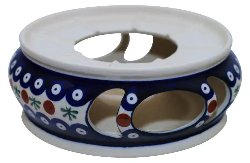 Bunzlauer Keramik Stövchen Ø18.5 cm ideal für Suppenterrinen und Töpfe im Dekor 41