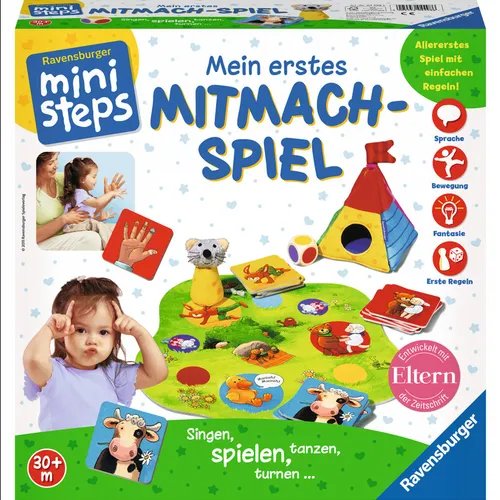 Mein erstes Mitmach-Spiel - Gesellschaftsspiel für 3-11 Jahre, fördert Kreativität und Interaktion durch spannende Mitmach-Aktivitäten.