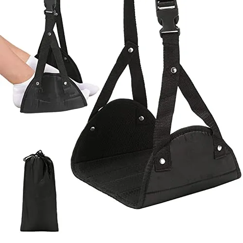 Stück Flugzeug-Fußhocker, faltbare hängende Fußhocker-Hängematte, Reisezubehör, Reise-Fußstütze, tragbare Fußhocker-Hängematte für Büro, Wohnheim, Flugzeug usw 1