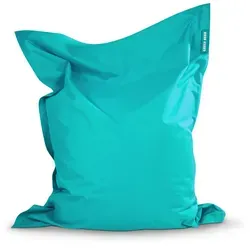 Green Bean Sitzsack XL Türkis - Robuster Outdoor-Sitzsack (120x160 cm) mit nachfüllbarer EPS-Perlenfüllung, ideal für gemütliches Sitzen und Liegen - perfekt für Garten und Balkon!