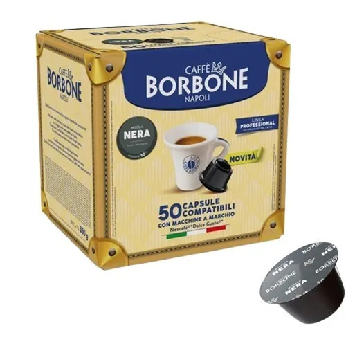 CAFFÈ BORBONE DOLCE RE - MISCELA NERA - Box 50 DOLCE GUSTO KOMPATIBLE KAPSELN 7g