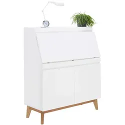 Novel Sekretär, Weiß, Eiche, Holz, Eiche, massiv, 96.7x115x40.5 cm, Arbeitszimmer, Schreibtische, Sekretäre