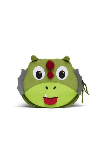 Affenzahn Lenkertasche Drache - Grün - Fahrradtasche im Drachen-Design, ideal für Kinder, mit 1 Hauptfach und 1 Innenfach für Spielzeug oder Snacks.