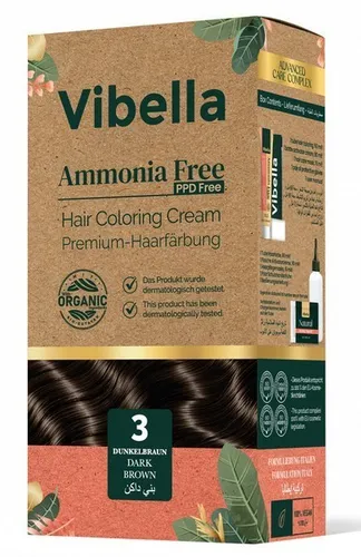 Vibella Haarfärbecreme Nr. 3 Dunkelbraun – Premium-Haarfarbe