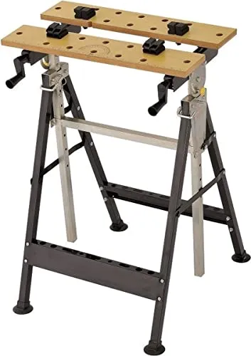 T4All T4all verstellbare Werkbank aus Stahl - Zusammenklappbar und leicht zu verstauen - 81x62x70cm