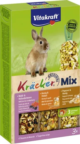 Produktbild Vitakraft Kräcker® Trio Waldbeere,Honig,Popcorn,ZK 3 Stück / 160 g