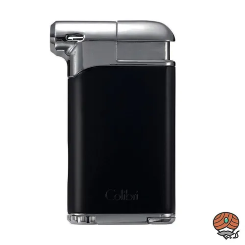 Colibri *Pacific II* Feuerzeug schwarz/chrom mit Pfeifenstopfer - Elegantes Feuerzeug in schwarz/chrom, ideal für den täglichen Einsatz. Inklusive integriertem Pfeifenstopfer für mehr Komfort.