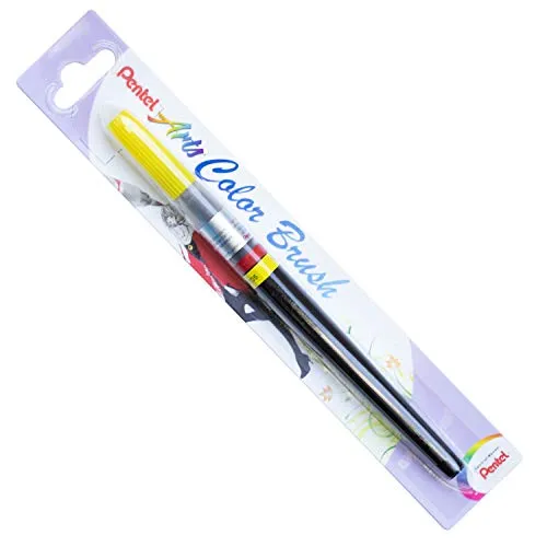 Pentel XGFL-105X - Colour Brush, einzigartiger Pinselstift gefüllt mit Aquarelltinte, gelb, 17.5 x 1.3 x 1.3 cm