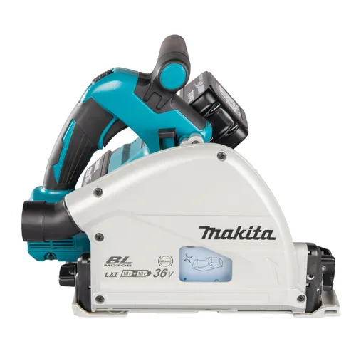 Makita Tauchsäge DSP601ZJU - Akku Handkreissäge 2x 18V, schnittstark bis 56mm, mit Bluetooth und Anreiß-Modus für ausrissfreie Schnitte