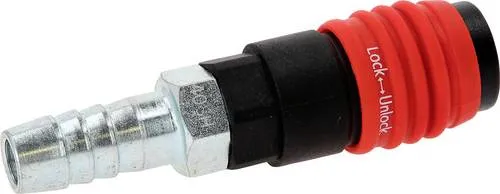 KS Tools 3in1 Universal-Druckluft-Sicherheitskupplung, 14,5mm mit Schlauchtülle 999.9103