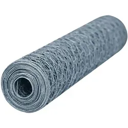 Verzinktes Gitter 0,50 X 2,5m Hexagonal 25mm Windhager