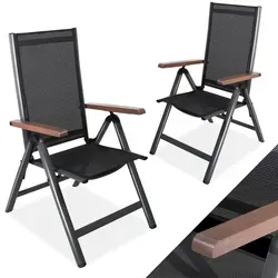 CCLIFE Klappstuhl Gartenmöbel Set, 2er Set von CCLIFE