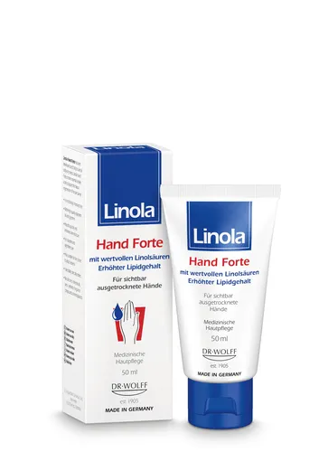 Linola Hand Creme - Handpflege für strapazierte Haut, spendet Feuchtigkeit und fördert die natürliche Schutzbarriere ohne Duftstoffe – ideal für empfindliche Hände.