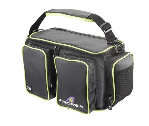 Daiwa Prorex Tackle Box Bag L - Kunstködertasche - Ködereimer mit abnehmbarer Zubehör-Box, ideal für Fliegenfischen und Salzwasserangeln. Wasserdicht und praktisch für jeden Angler.