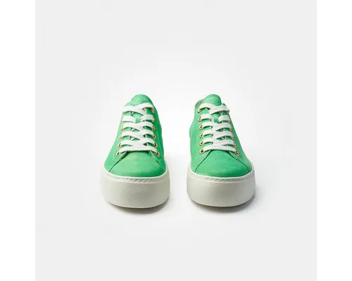 Paul Green Leder-Sneakers in Grün - 37,5 - Sneaker aus hochwertigem Veloursleder mit rutschhemmender Laufsohle und verstärkter Hinterkappe für optimalen Halt und Komfort.